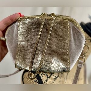 Gold Metallic Crossbody Bag